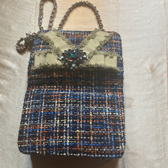 NWOT CHRISTINA SABATINI TWEED CROSS BODY BAG - Picture 6 of 6